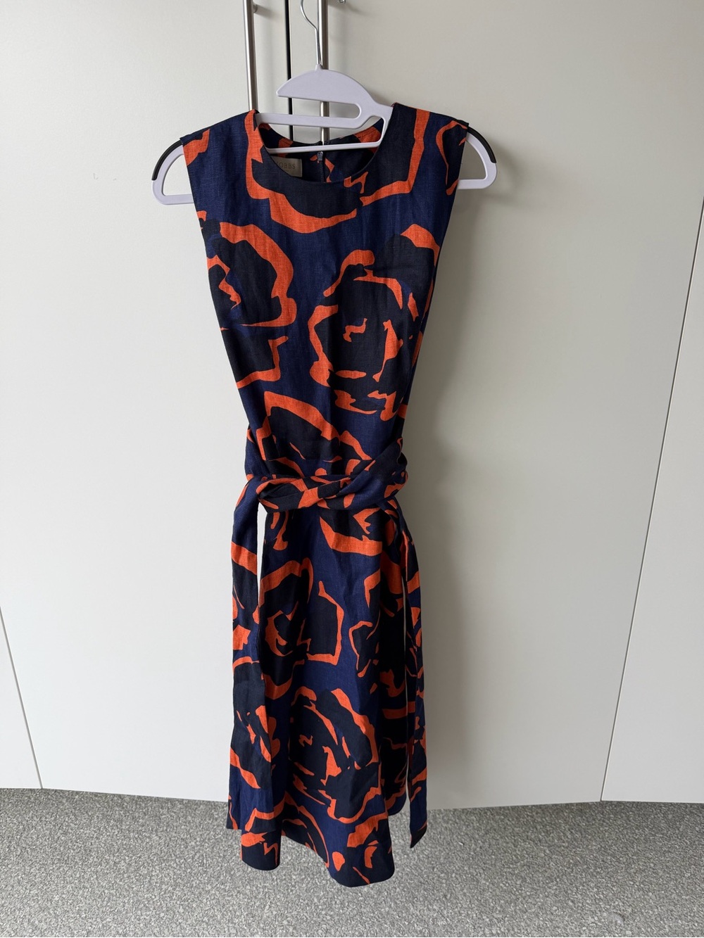 Hobbs London blue and orange dress nwt